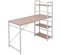 vidaXL Scrivania con Libreria Ufficio a 4 Livelli Rovere Tavolo Porta PC