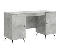 vidaXL Scrivania con lo scaffale Grigio Cemento 142,5 x 50 x 75 cm
