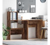 vidaXL Scrivania con lo scaffale Legno vecchio 131,5 x 50 x 106,5 cm