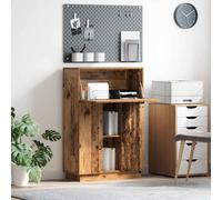 vidaXL Scrivania con lo scaffale Legno vecchio 71,5 x 31,5 x 106,5 cm