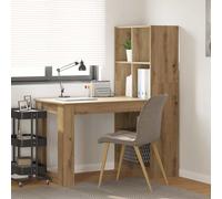 vidaXL Scrivania con lo scaffale rovere artigianale 122 x 67 x 145 cm