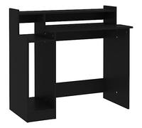 vidaXL Scrivania con Luci LED Nera 97x45x90 cm in Legno Multistrato
