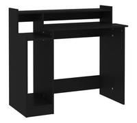 vidaXL Scrivania con Luci LED Nera 97x45x90 cm in Legno Multistrato
