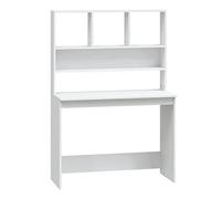 vidaXL Scrivania con Mensole Bianca 102x45x148 cm in Legno Multistrato