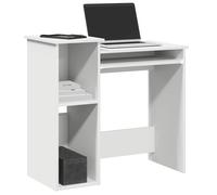 vidaXL Scrivania con Mensole Bianca 84x40x78 cm in Legno Multistrato
