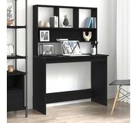 vidaXL Scrivania con Mensole Rovere Nero 102x45x148 cm in Truciolato