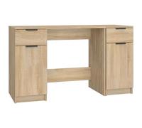 vidaXL Scrivania con Mobile Laterale Rovere Sonoma Legno Multistrato