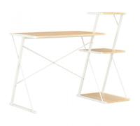VidaXL Scrivania con Ripiano 116x50x93 cm Rovere/Bianco