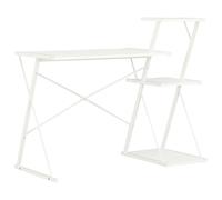 VidaXL Scrivania con Ripiano Bianca 116x50x93 cm