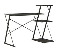 VidaXL Scrivania con Ripiano Nera 116x50x93 cm