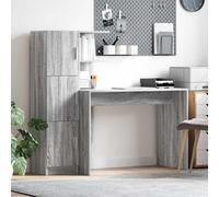 vidaXL Scrivania con Spazio di Archiviazione 2 pcs Grigio sonoma