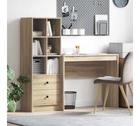 vidaXL Scrivania con Spazio di Archiviazione 2 pcs Rovere Sonoma