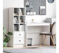 vidaXL Scrivania con Spazio di Archiviazione con cassetto 2 pcs Bianco