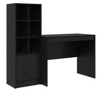 vidaXL Scrivania con Spazio di Archiviazione in Quercia Nera Legno Ingegnerizzato