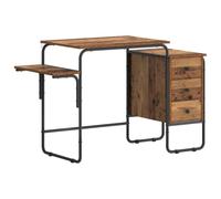 vidaXL Scrivania con Spazio di Archiviazione Legno di quercia