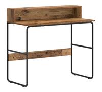 vidaXL Scrivania con Spazio di Archiviazione Legno di quercia