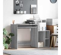 vidaXL Scrivania con Storage Grigio sonoma 120.5 x 44 x 88.5 cm