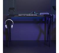 vidaXL Scrivania da Gaming con Gambe a K Nera 110x60x75 cm