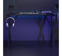 vidaXL Scrivania da Gaming con Gambe a Y Nera 110x60x75 cm