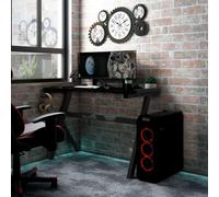 Vidaxl Scrivania da Gaming a LED a Forma di Y Nera 90x60x75 Cm