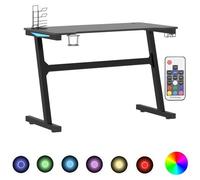 VIDAXL - Scrivania da Gaming con LED e Gambe a Z Nera 110x60x75 cm
