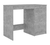 vidaXL Scrivania Mobile Porta PC Scrittoio Tavolo Lavoro per Computer Arredi Interni Casa Studio Ufficio Grigio Cemento 100x50x76 cm in Truciolato