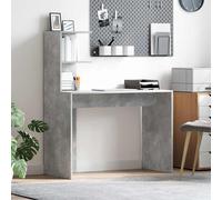 vidaXL Scrivania Grigio cemento 102 x 50 x 124 cm Legno multistrato