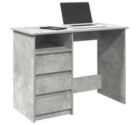 vidaXL Scrivania Grigio Cemento 102x50x75 cm in Legno Multistrato