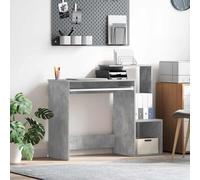 vidaXL Scrivania Grigio cemento 106 x 40 x 88.5 cm Legno multistrato