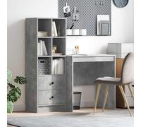 vidaXL Scrivania Grigio cemento 115,5 x 50 x 127 cm 2 pz