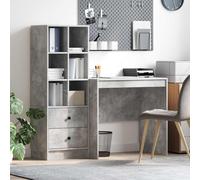 vidaXL Scrivania Grigio cemento 125,5 x 50 x 127 cm 2 pz