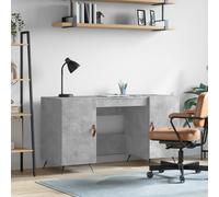 vidaXL Scrivania Grigio Cemento 140x50x75 cm in Legno Multistrato