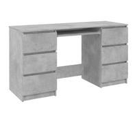 vidaXL Scrivania Grigio Cemento 140x50x77 cm in Truciolato
