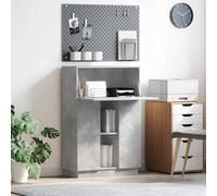 vidaXL Scrivania grigia in cemento Grigio cemento Legno ingegnerizzato