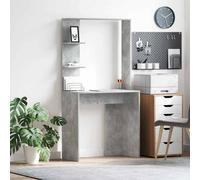 vidaXL Scrivania Grigio cemento 78,5 x 37 x 154,5 cm Legno multistrato