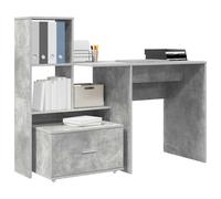 vidaXL Scrivania Grigio cemento Legno ingegnerizzato
