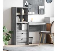 vidaXL Scrivania Grigio Sonoma 115,5 x 40 x 127 cm 2 pz