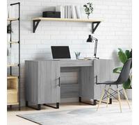 vidaXL Scrivania Grigio Sonoma 140x50x75 cm in Legno Multistrato