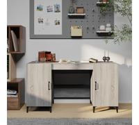 vidaXL Scrivania Grigio Sonoma 140x50x75 cm in Legno Multistrato