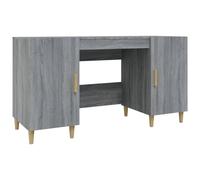 vidaXL Scrivania Grigio Sonoma 140x50x75 cm Materiale a base di legno