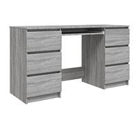 vidaXL Scrivania Grigio Sonoma 140x50x77 cm in Legno Multistrato