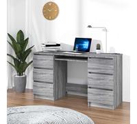 vidaXL Scrivania Grigio Sonoma 140x50x77 cm in Legno Multistrato