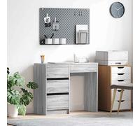 vidaXL Scrivania Grigia Grigio Sonoma Legno Ingegnerizzato Media