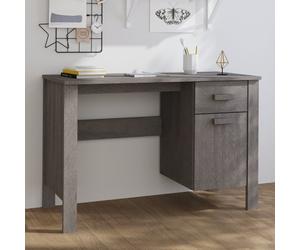 vidaXL Scrivania HAMAR Grigio Chiaro 113x50x75 cm in Legno di Pino