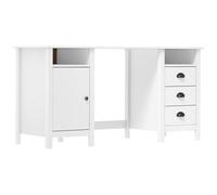 VIDAXL - Scrivania Hill Range Bianca 150x50x74 cm in Massello di Pino
