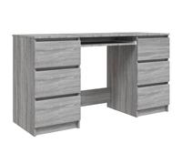 vidaXL Scrivania Grigio Sonoma 140x50x77 cm in Legno Multistrato