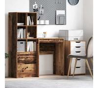 vidaXL Scrivania Rustica con Cassetto | Legno Vecchio Solido di Recupero Dimensioni Compatte 60 X 40 76 cm Ideale per Uso in Ufficio Superficie Testurizzata Spazi Piccoli Design Elegante