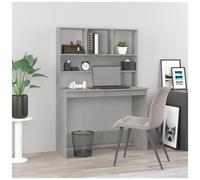 VIDAXL - Scrivania Mensole Grigio Cemento 102x45x148cm Legno Multistrato