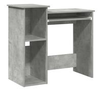 vidaXL Scrivania Mensole Grigio Cemento 84x40x78 cm Legno Multistrato