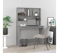 vidaXL Scrivania Mensole Grigio Sonoma 102x45x148 cm Legno Multistrato